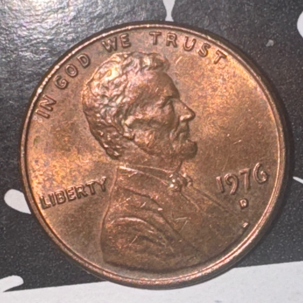 1974 Penny No Mint, Double Die, Strike Marks,